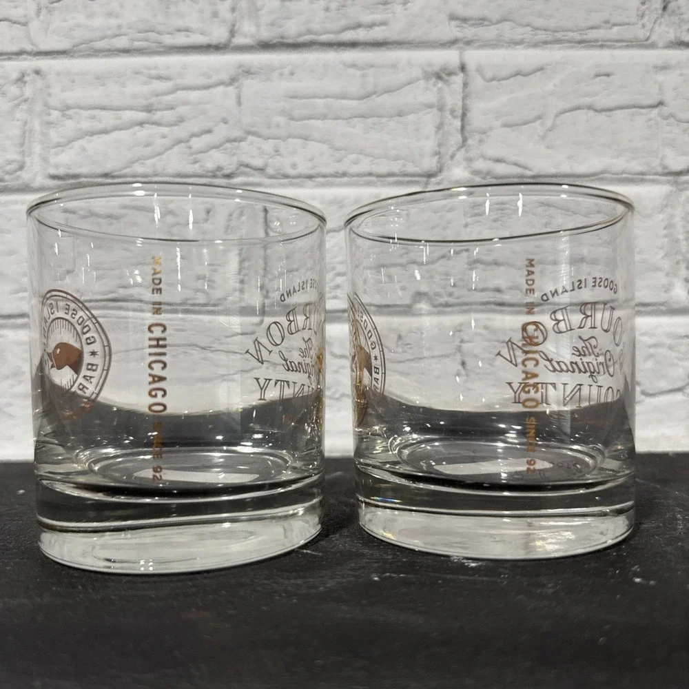 2025 Goose Island Bourbon County Stout Gold Black Friday Rocks Glass Set Of 2